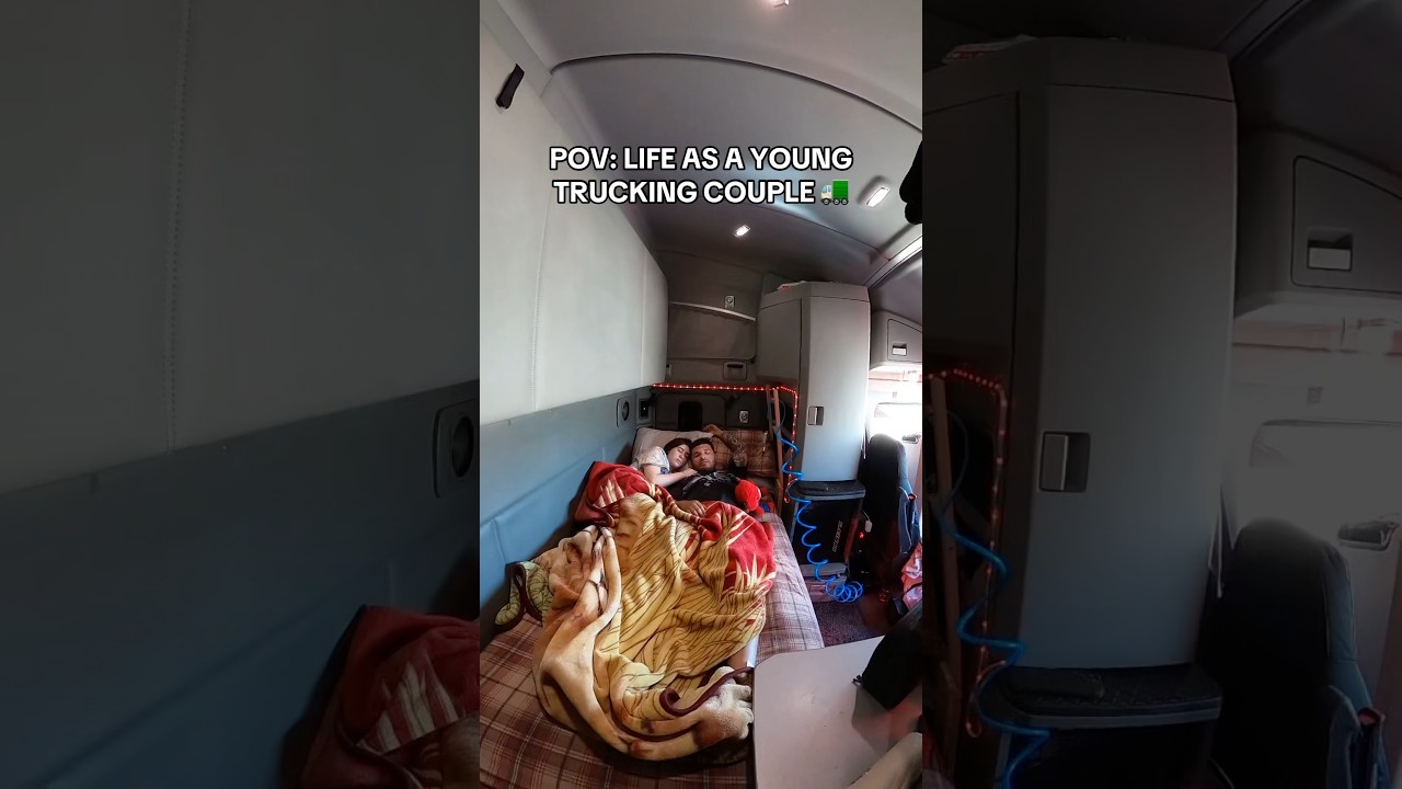 POV: LIFE AS A YOUNG TRUCKING COUPLE 🚛 #trucklife #girlfriend #offgrid #nomadlife #truckergirl