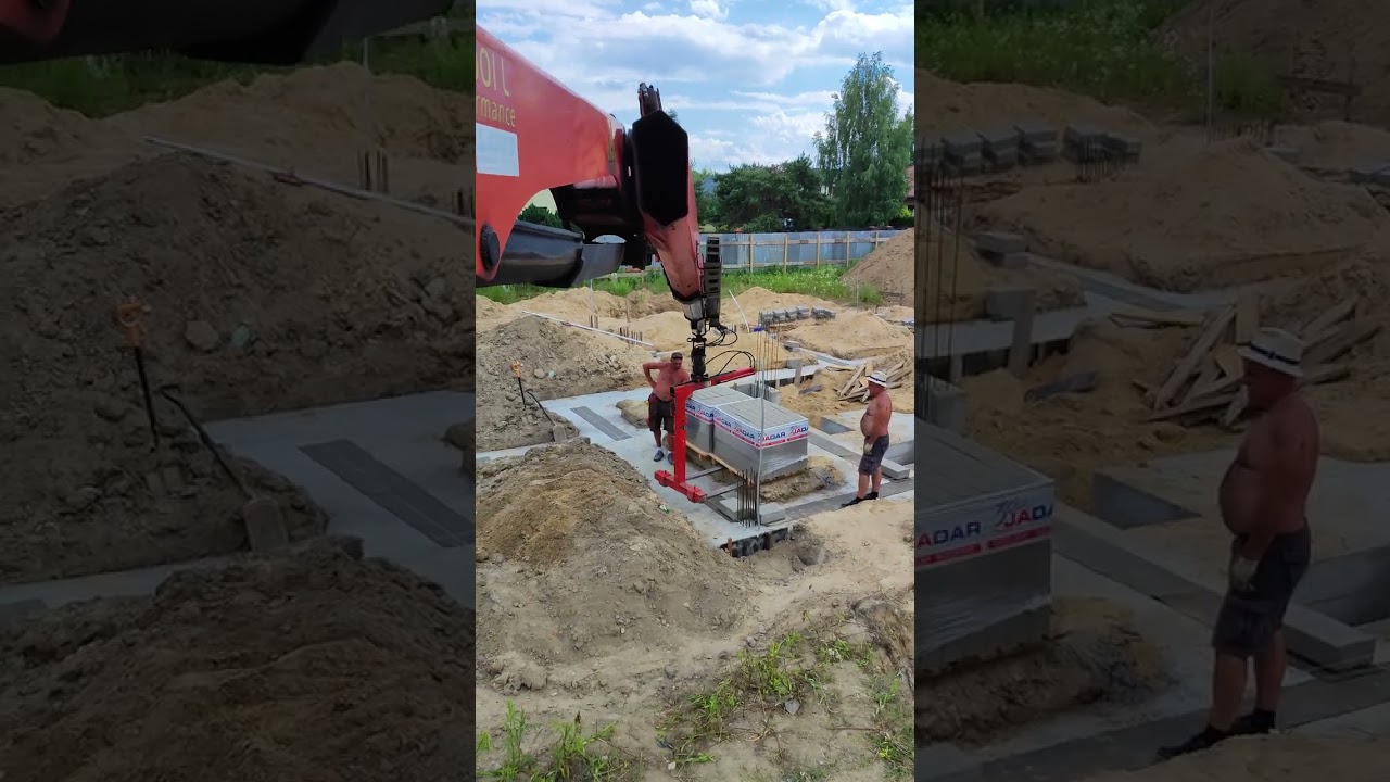 HDS rozładunek bloczek betonowy.