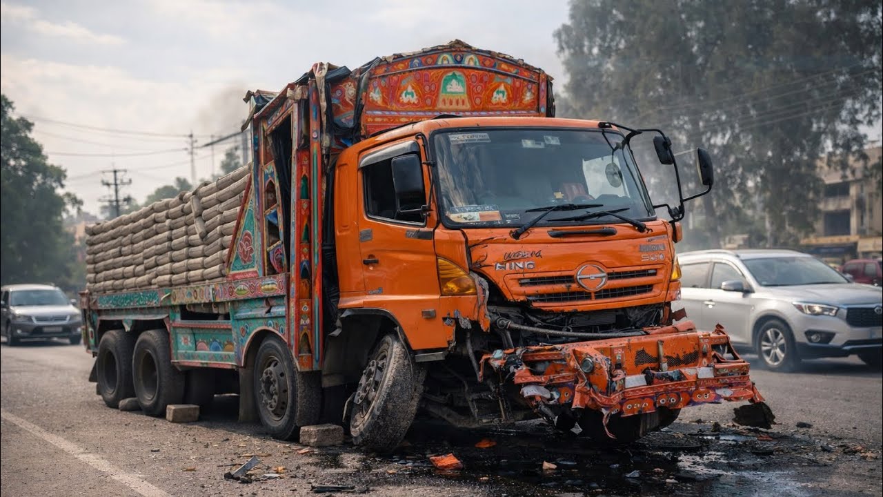 Heavy Cement Overload Breaks Front Axle | Skilled Pakistani Mechanic Fixes It On the Spot