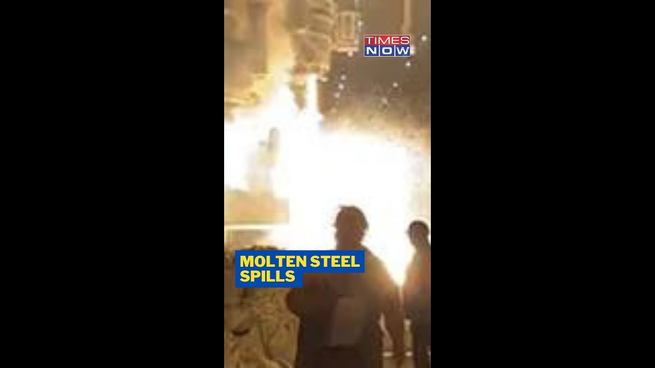 Molten Steel Spills After Accident Inside German Plant #shorts