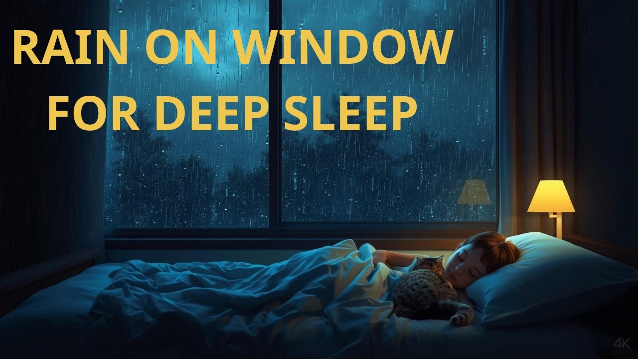 Rain on Window for Deep Sleep (8 Hours)