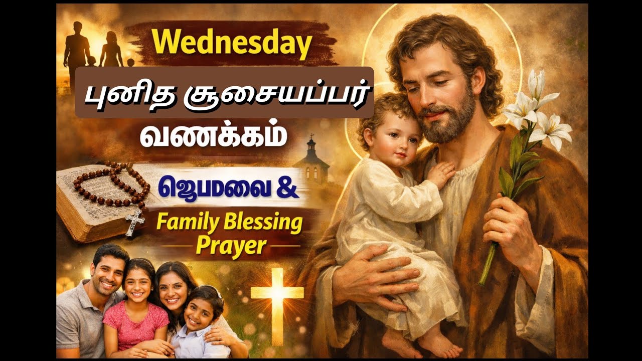 ✝️ புனித சூசையப்பர் ஜெபமாலை | குடும்ப பாதுகாப்பு & ஆசீர்வாதம் | St. Joseph's Wednesday Devotion