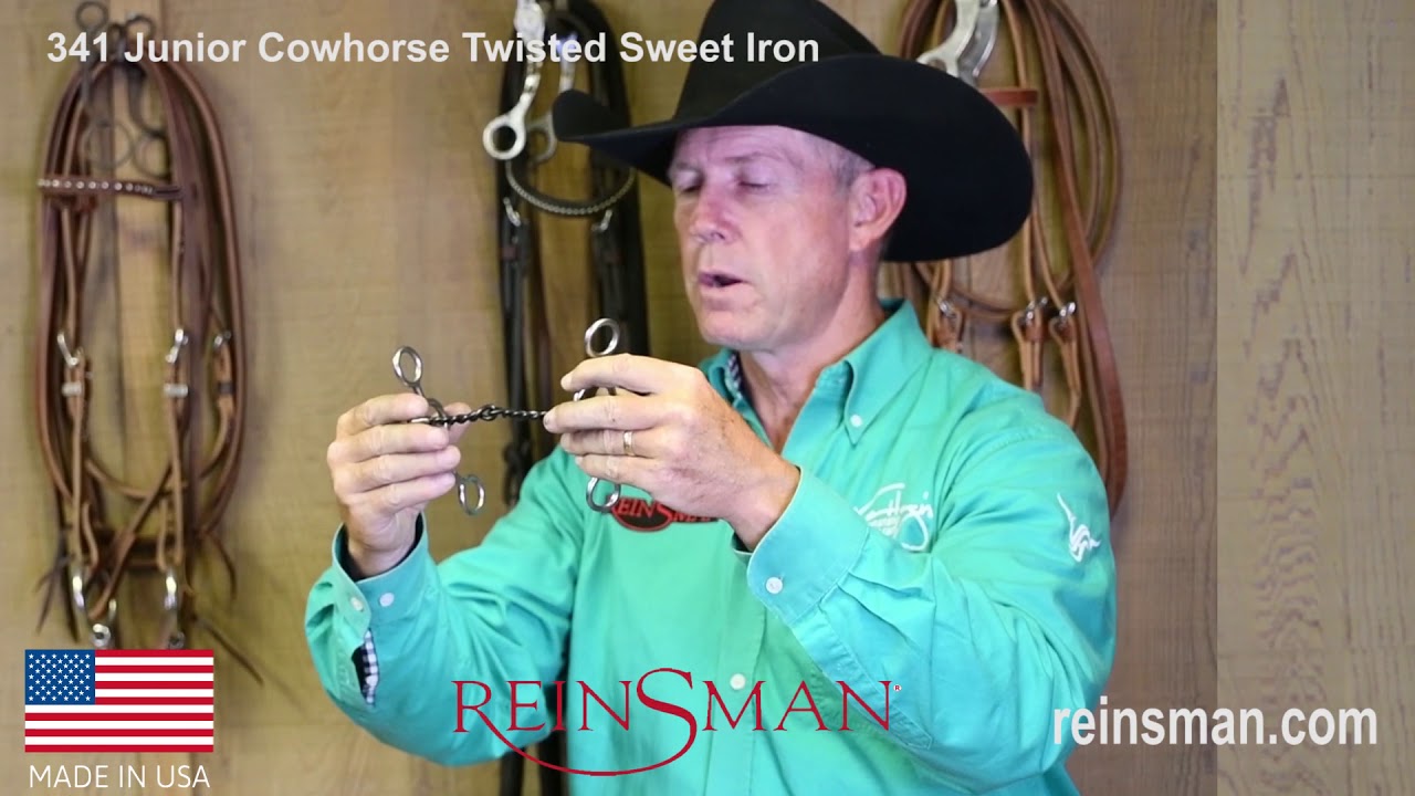 Increase Responsiveness with Reinsman's Jr Cowhorse Twisted Sweet Iron Bit 341