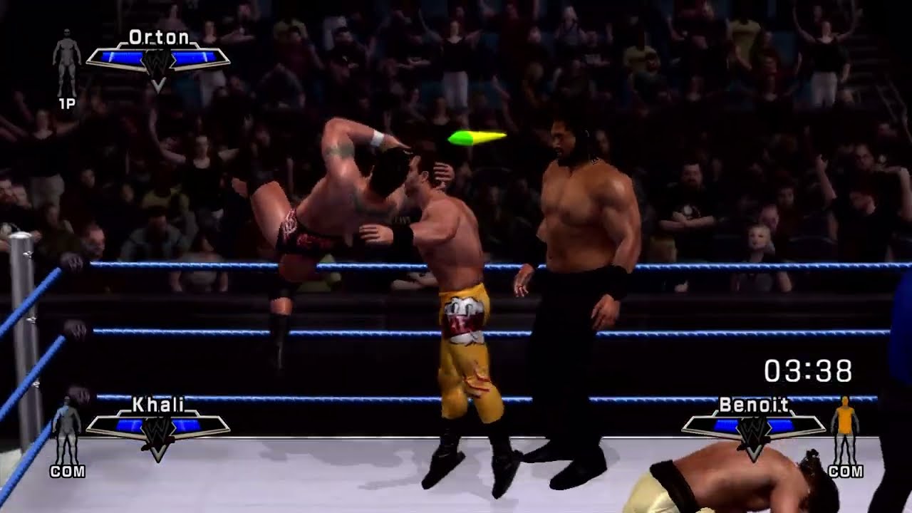 WWE SmackDown! vs. RAW 2007 Season Mode Part 19 - Randy Orton vs Great Khali vs Burchill vs Benoit