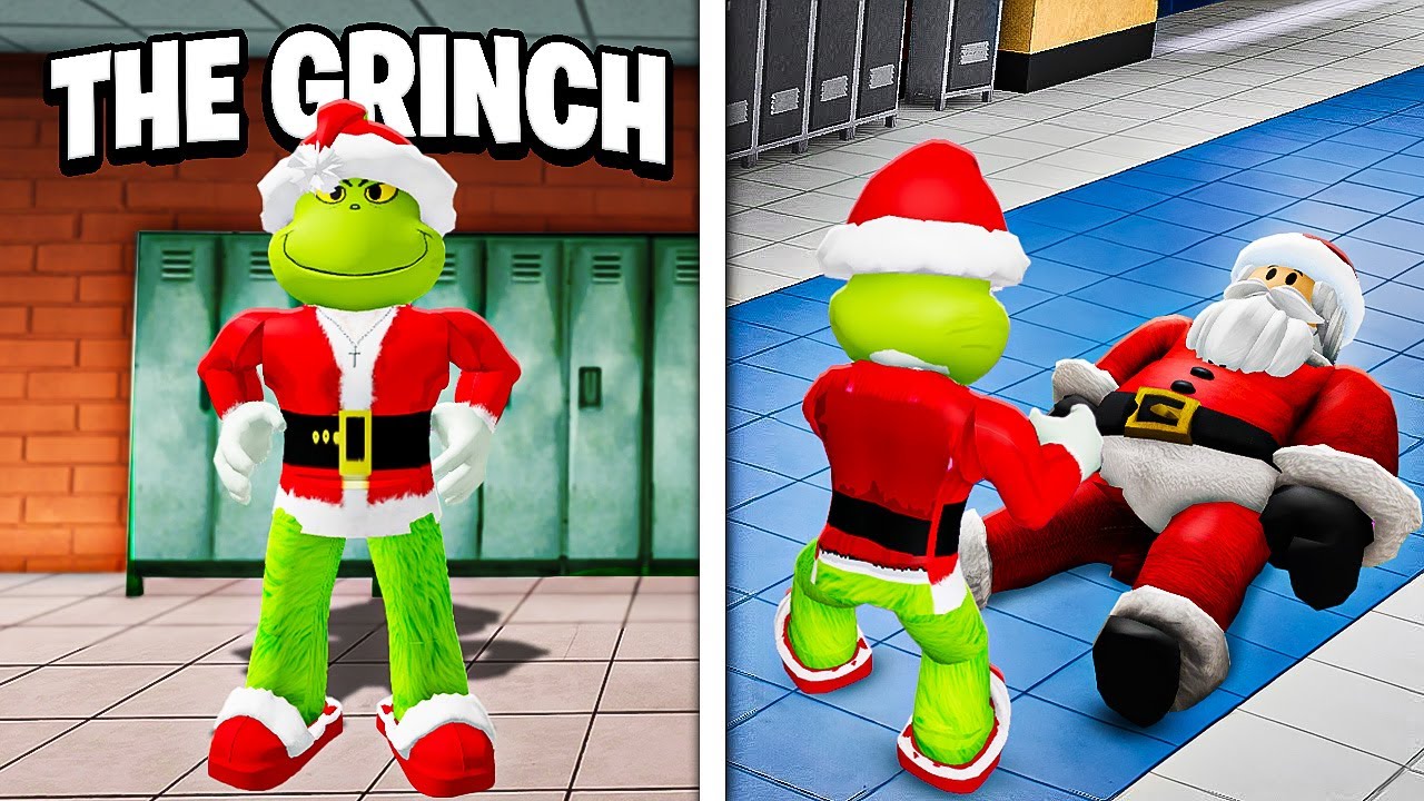 I Put THE GRINCH in Roblox Fight in a School and CRASHED OUT 😂