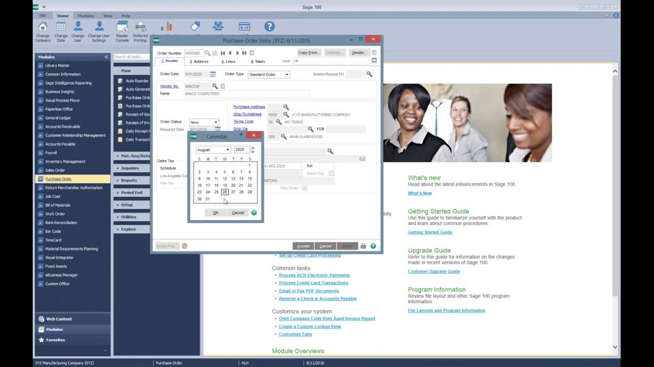 How to Process Prepayments on a Purchase Order in Sage 100.