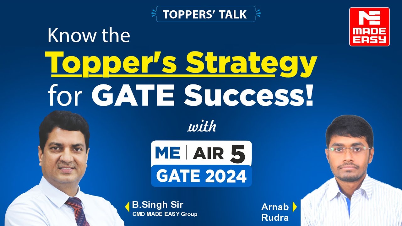 GATE 2024 Topper | Mechanical Engineering | AIR-5 | Arnab Rudra | Toppers Talk - Exclusive Interview
