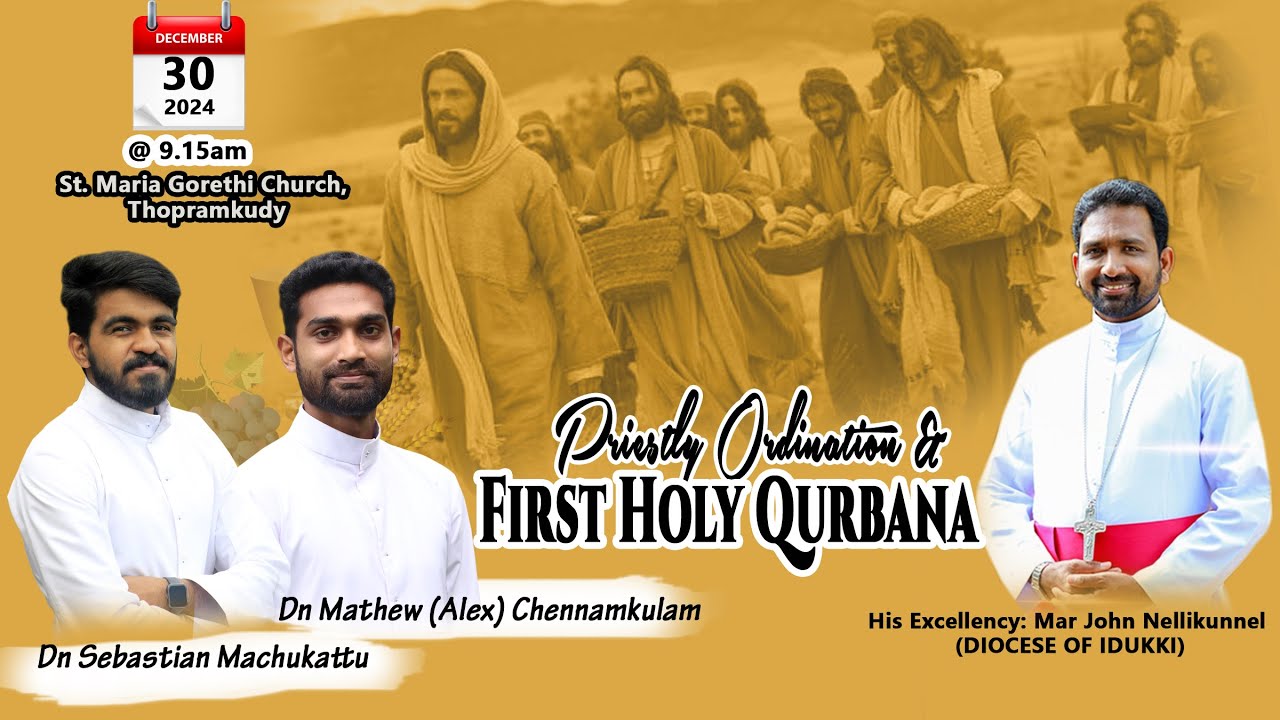 🔴Priestly Ordination & First Holy Qurbana/ Dn Mathew (Alex) Chennamkulam /  Dn Sebastian Machukattu