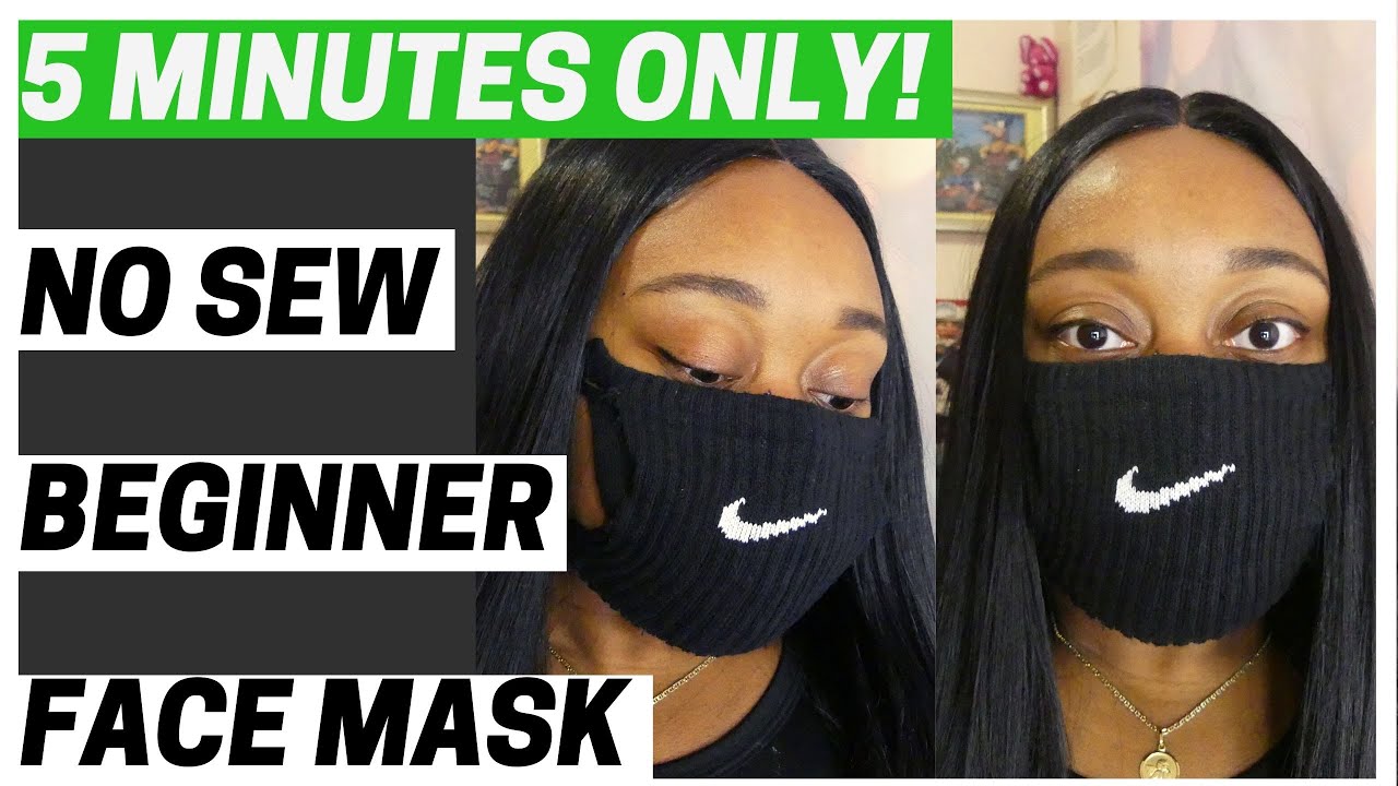 EASY NO SEW NIKE SOCK FACE MASK WITH FILTER  // STREETWEAR EDITION // THE KIARA DANIELLE