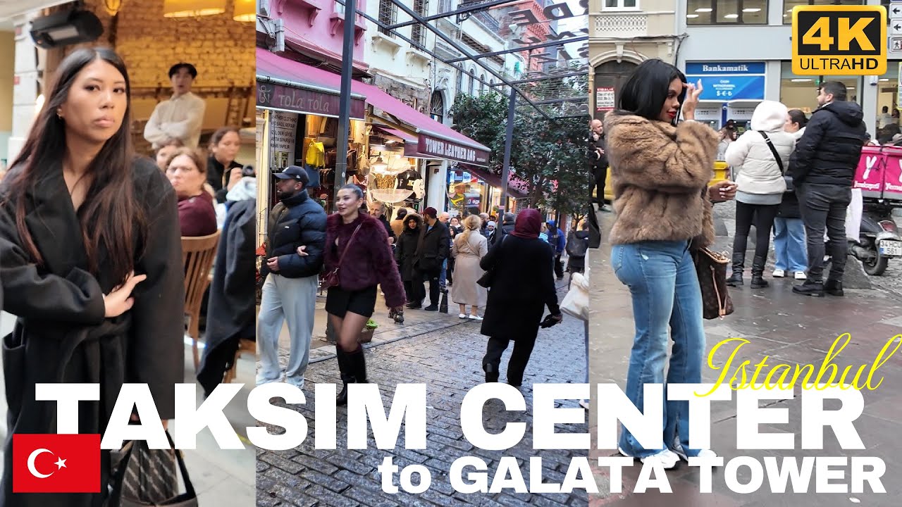Walking from Taksim Square to Galata Tower 🇹🇷 | Istanbul 4K