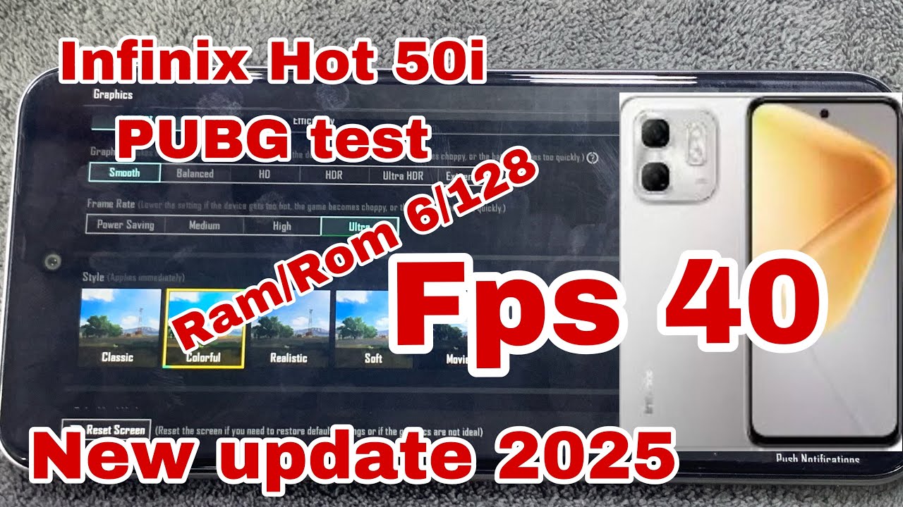 Infinix Hot 50i PUBG mobile test 🔥 Helio G81 full Gaming FPS & graphics test 🔥