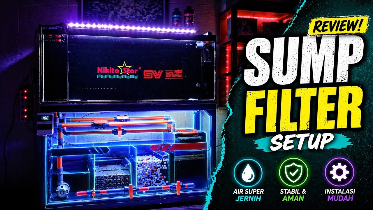 REVIEW AQUARIUM FILTRASI SUMP FILTER TERBARU...‼️