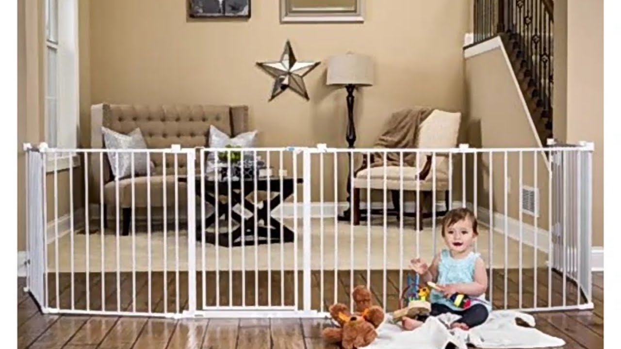 Regalo 192-Inch Super Wide Adjustable Baby Gate and Play Yard, 4-In-1, Bonus Kit, Includes 4 Pack