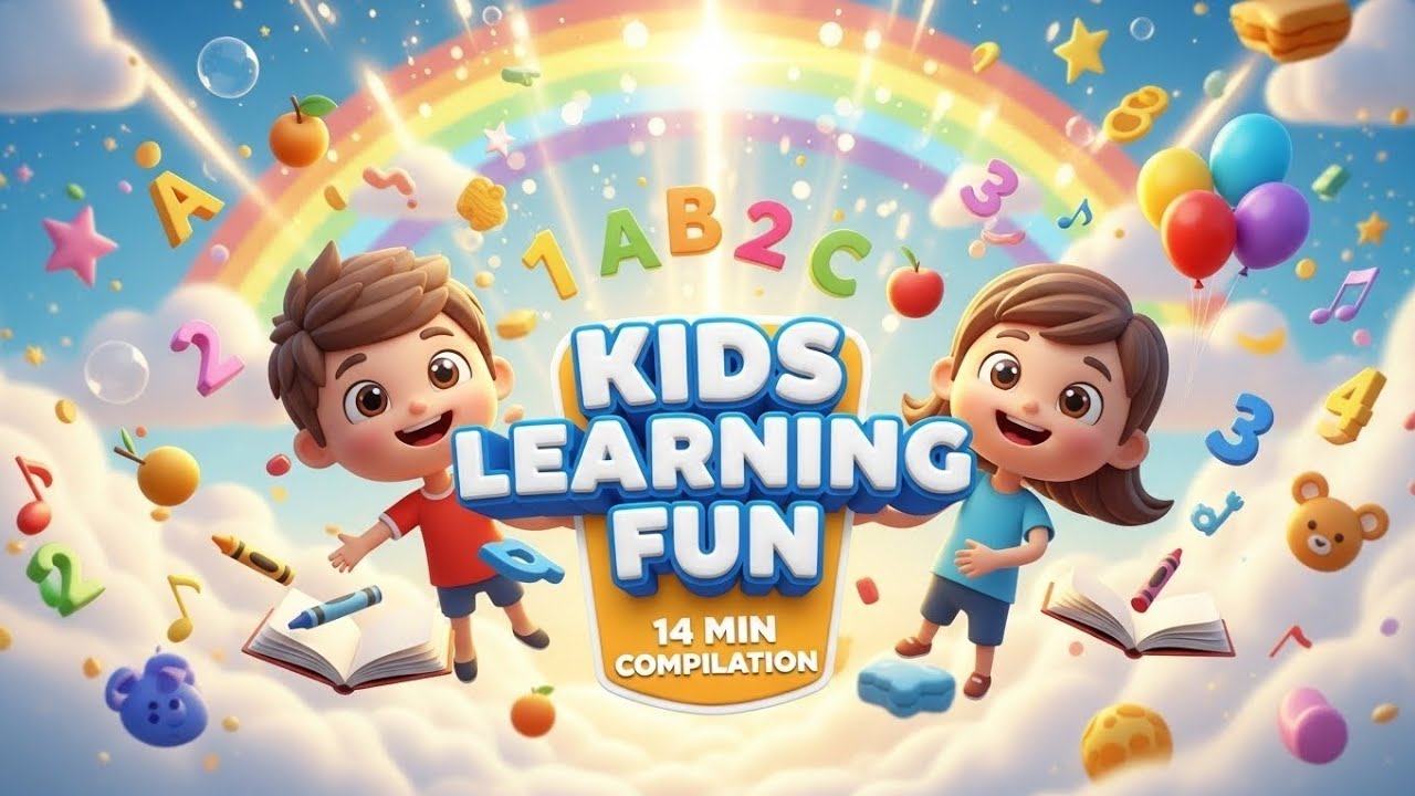 🌈 Kids Learning Fun Compilation | ABC, Numbers & More | 14 Minutes Non-Stop Learning