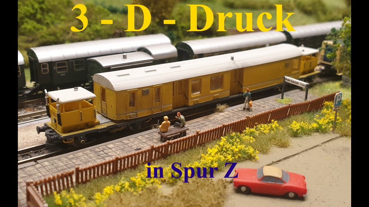 Bahndienstfahrzeuge in Spur Z aus dem 3-D-Drucker