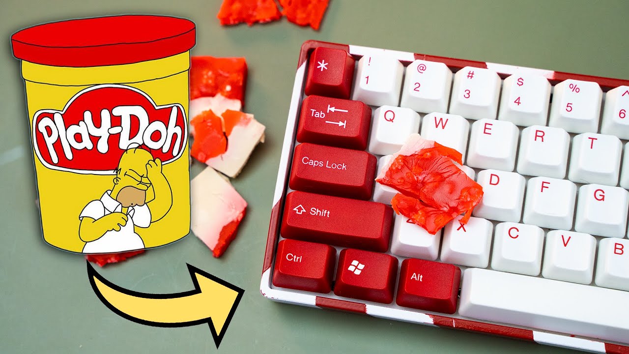 I put PLAY-DOH in my keyboard. (1 year later)