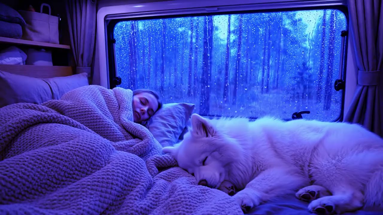 Heavy Rain and Soft Thunder for Sleeping – Peaceful Night Ambience | Relaxation