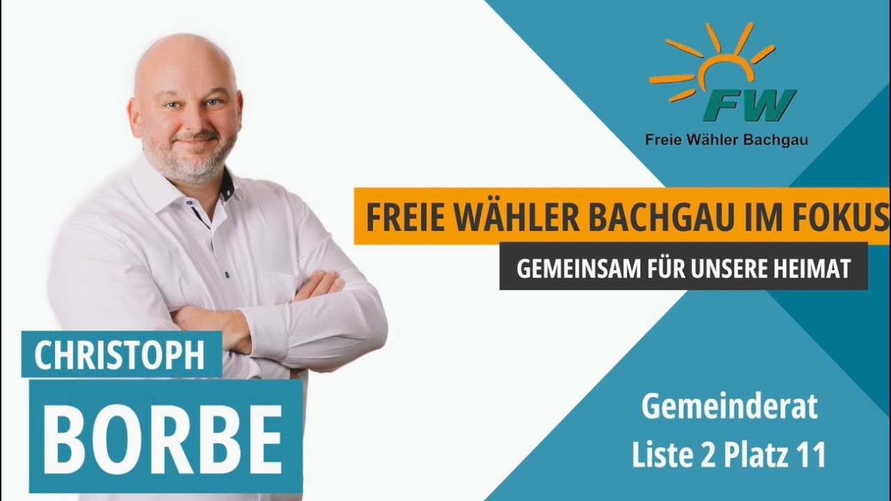 Christoph Borbe- Gemeinderatskandidat Freie Wähler Bachgau 