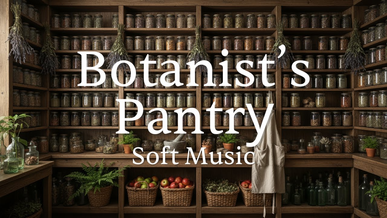 Cottage Herb Room 🐦 Soft Music + Rustic Pantry Ambience | 2 Hours (4K)
