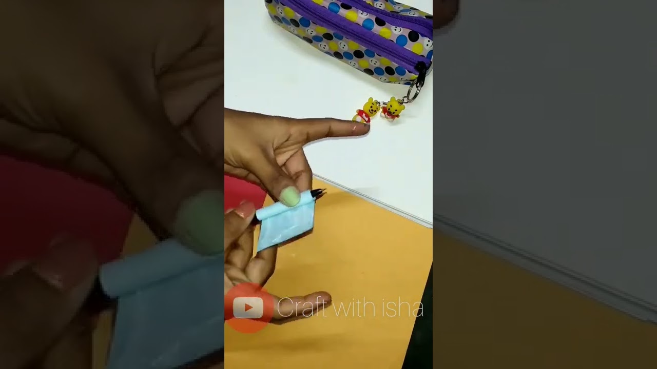 How to make pen cap with paper🎀✨||DIY pen cap 🖊️🌈||#shorts #ytshorts #backtoschool #craftwithisha
