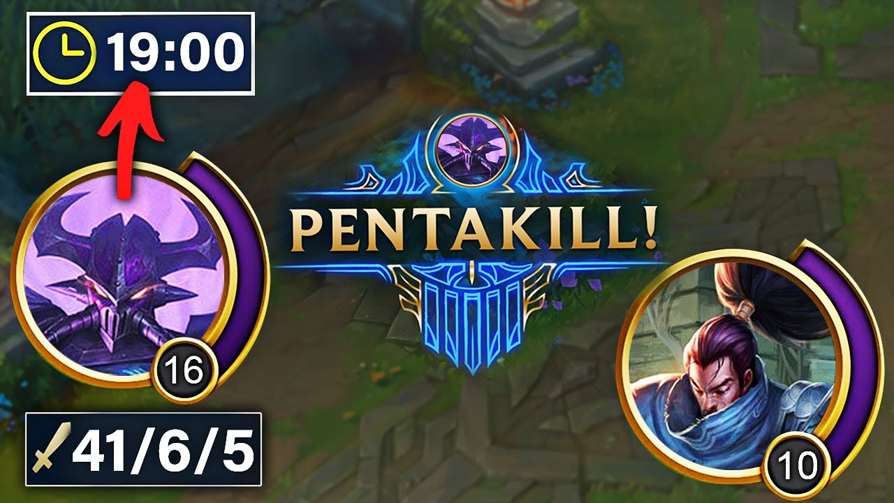 FASTEST LEVEL 16 KASSADIN AT 19 MINUTES!! DROPPING 40 KILLS + PENTAKILL (World Record)
