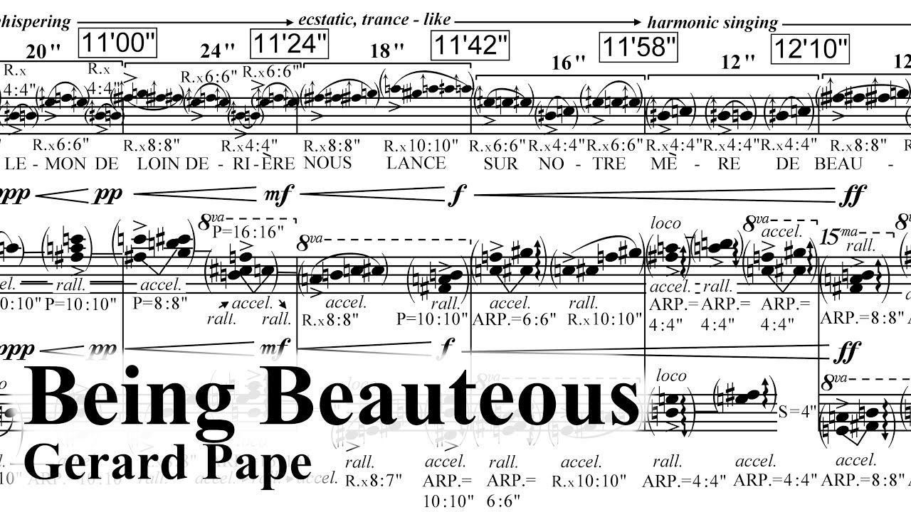 Gerard Pape - Being Beauteous [w/score]