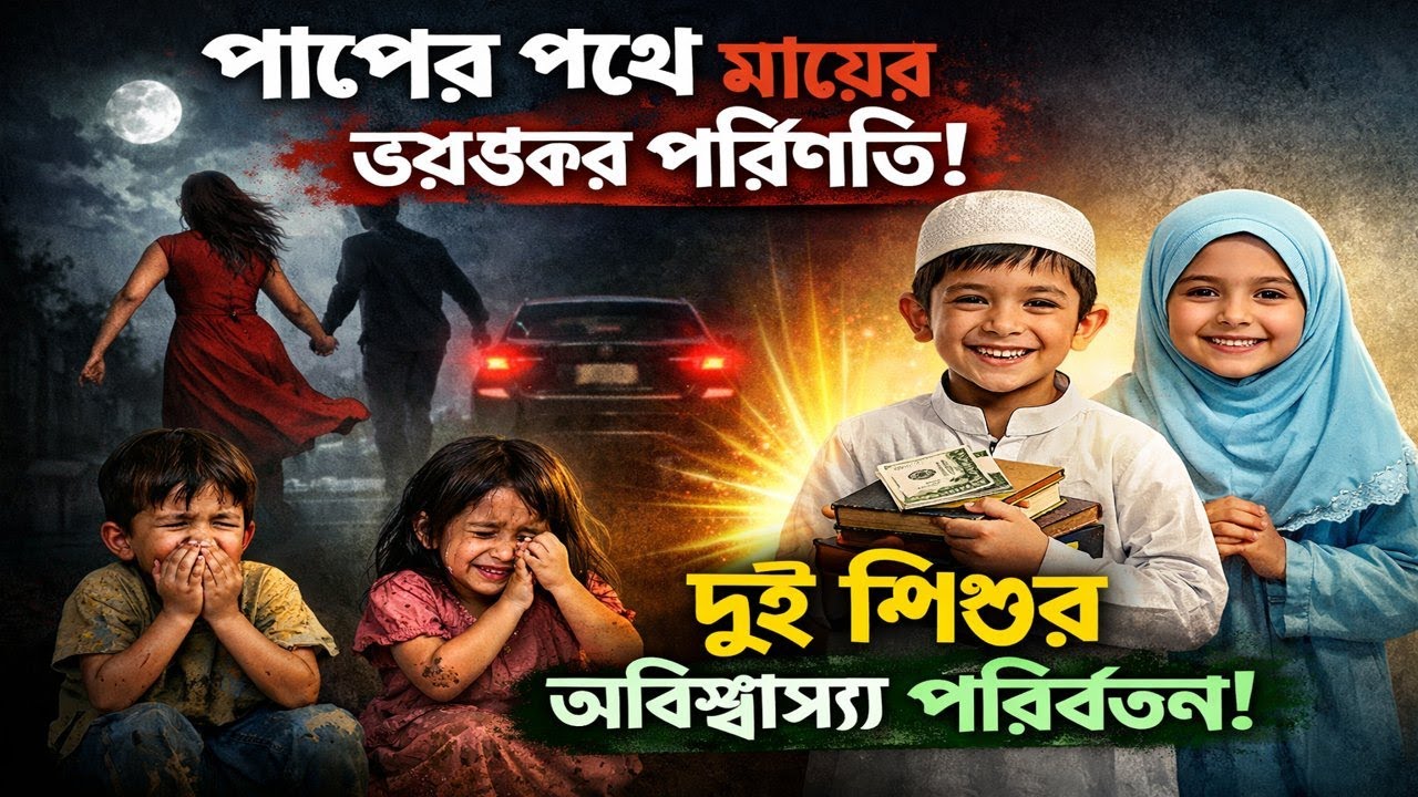 নিষ্পাপ সন্তানদের কাঁদিয়ে প্রেমিকের সাথে পালিয়ে যাওয়া মহিলার ভয়ানক পরিণতি! | শিক্ষামূলক গল্প