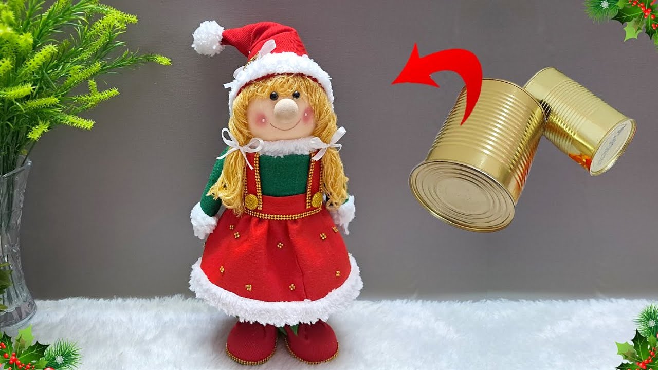 DIY Easy Christmas Decoration idea from waste Tin Can | DIY Christmas craft idea🎄326