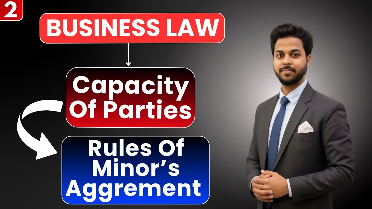 Capacity Of Parties | Rules of Minor's Agreement | 01-Part-2 | Business Law | BCom(p/h) Sem-1