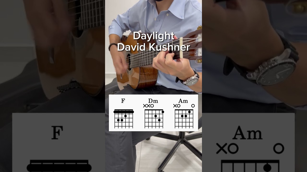 Daylight by David Kushner #guitartutorial #guitarcover #beginners #chords