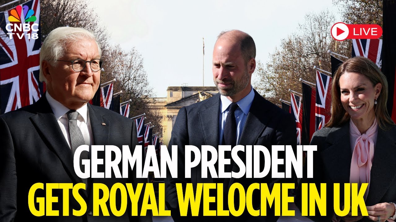 German President Steinmeier GETS ROYAL WELCOME In UK LIVE: Prine William | King Charles III | N18G