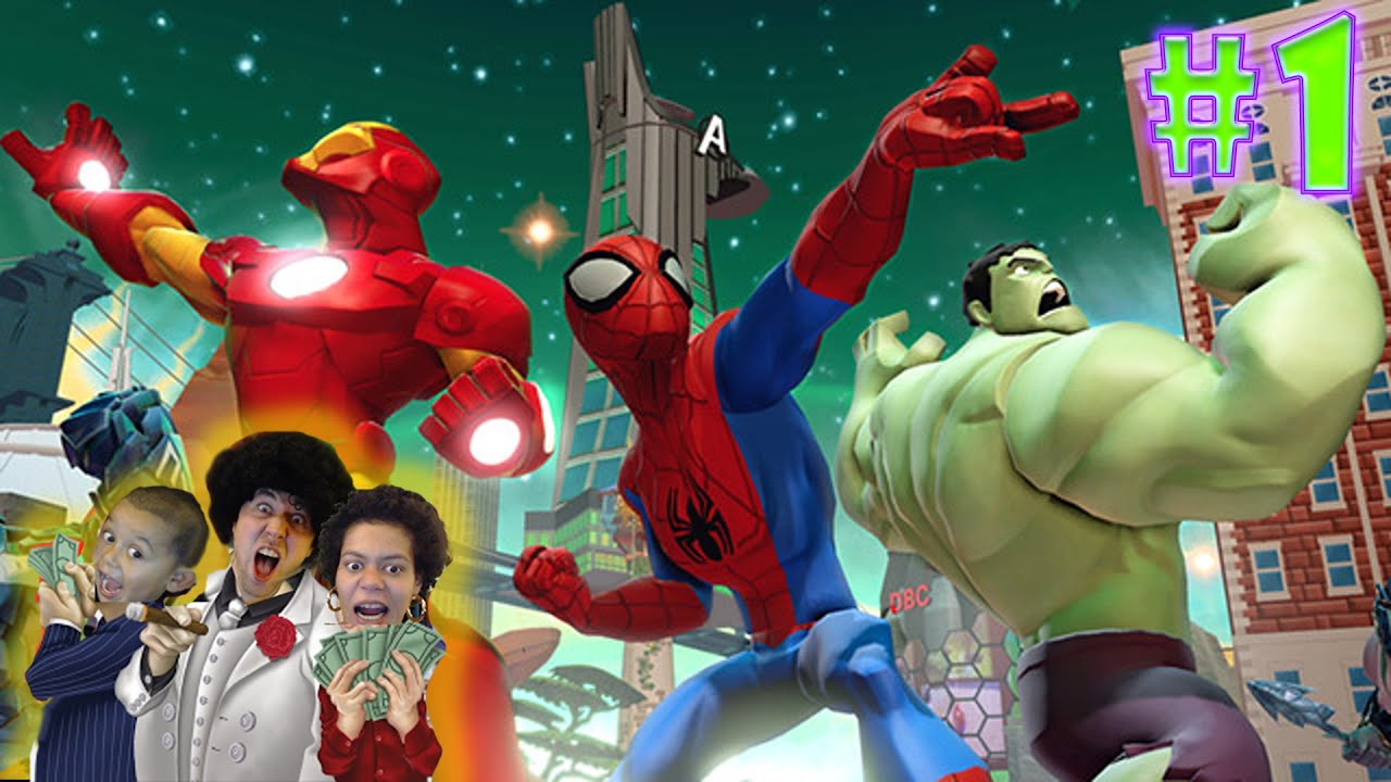 Disney Infinity 2.0 Marvel Super Heroes: CO-OP Gameplay Walkthrough part 1 - THE AVENGERS