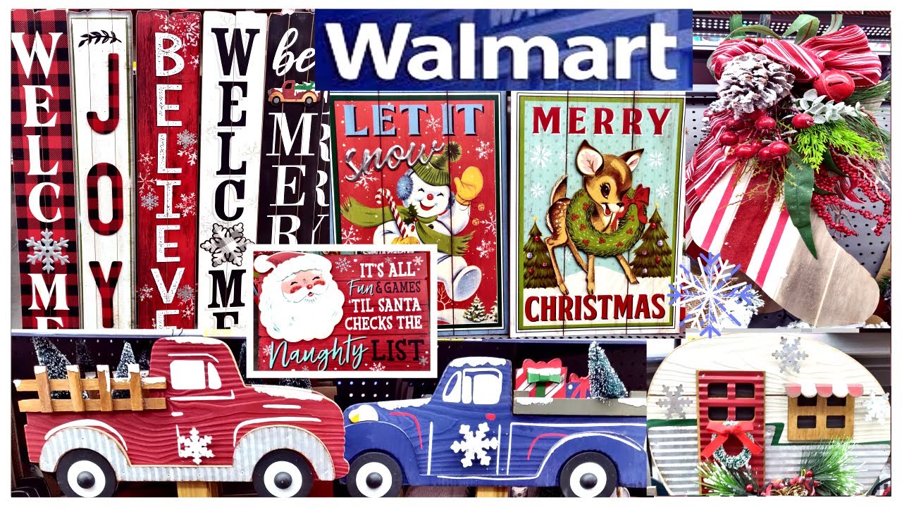 WALMART CHRISTMAS SHOP WITH ME | INFLATABLES & CHRISTMAS VILLAGE ITEMS