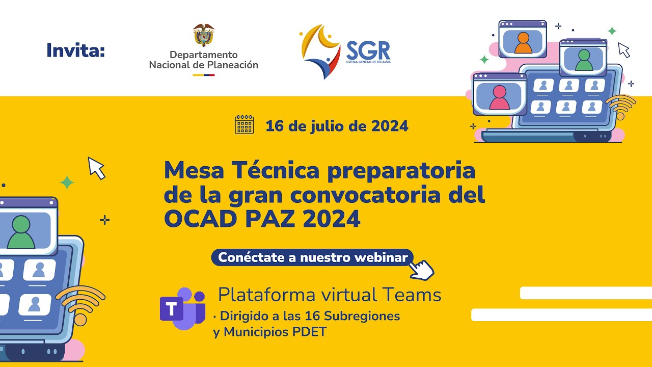 Mesa Técnica preparatoria de la gran Convocatoria del OCAD PAZ 2024