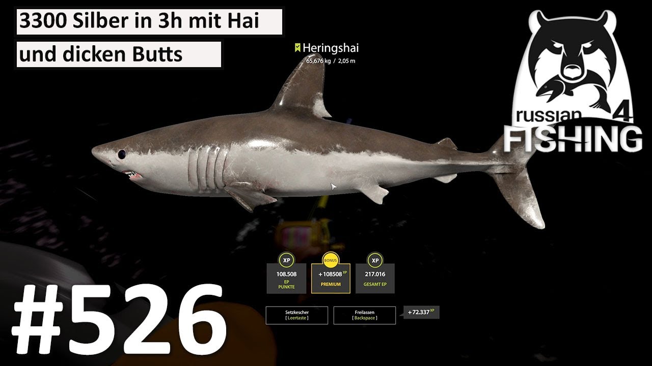 3300 Silber in 3h mit Riesiger Gummifisch Hai und Butt | Russian Fishing 4 #526 | Deutsch | UwF