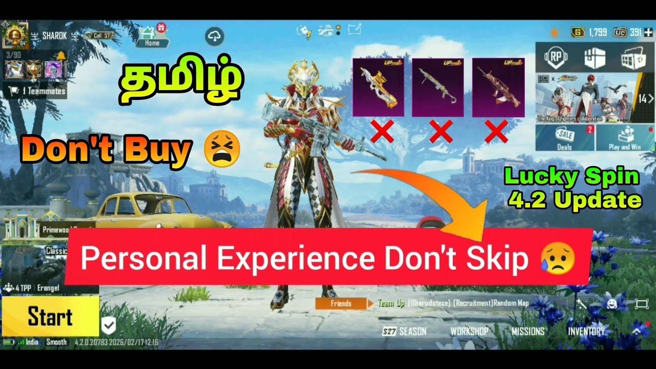 Don't Buy 😫 (Golden pegasus P90) Lucky Spin in BGMI 4.2 Update 😥 #bgmi 