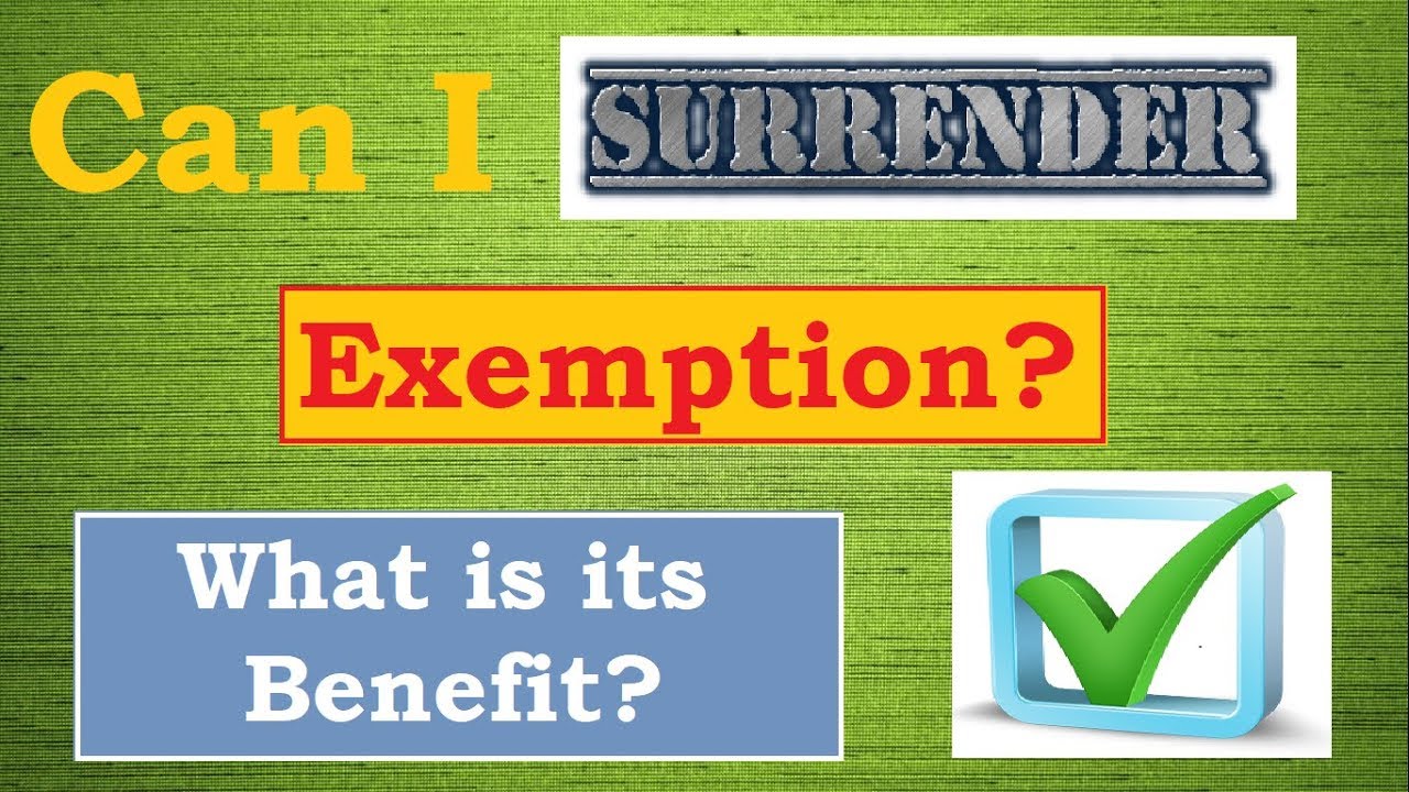 Can I surrender my Exemption of CA exam? What is the benefit?