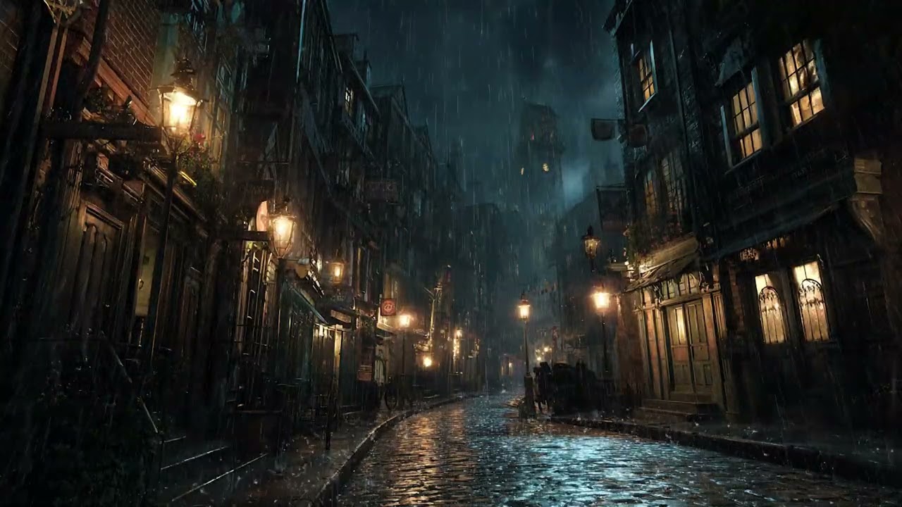 Continuous Rain with Low Thunder Rumbles | Relaxing Atmosphere for Study and Sleep