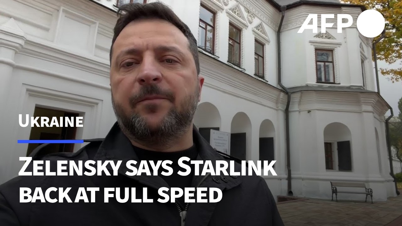 Ukrainian Starlink and Starshield back to pre-restriction speeds, says President Zelensky | AFP
