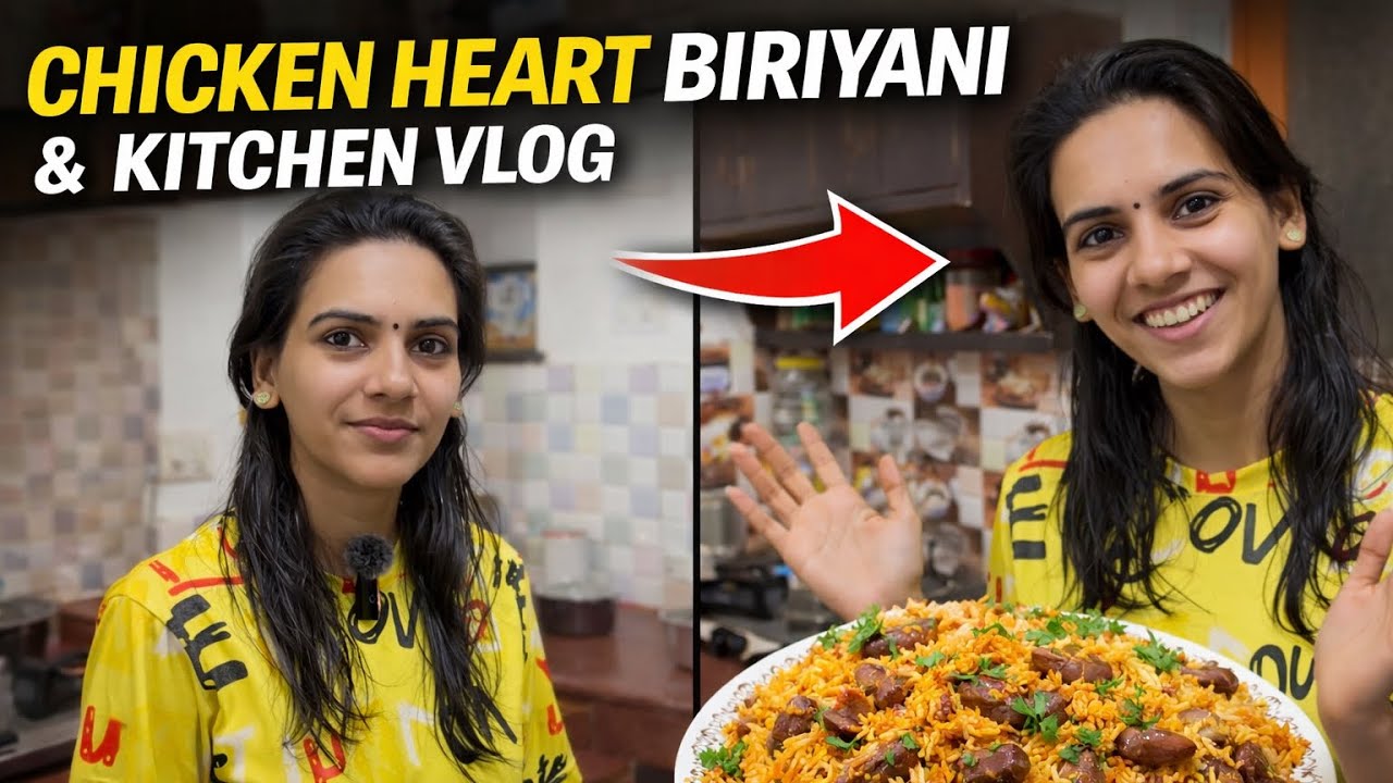 Delicious Chicken Heart Biriyani cooked at home 😋Full video out now!Watch till the end #video 