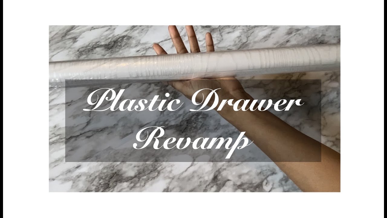 DIY Plastic Drawer Revamp || Upcycle Storage Containers || Contact Paper Makeover
