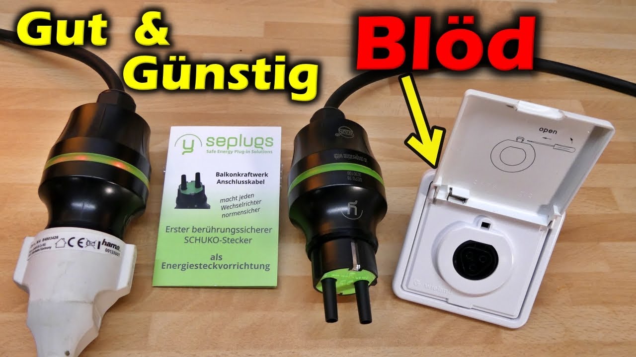 Sichere Stecker fürs Balkonkraftwerk Seplugs Schukostecker