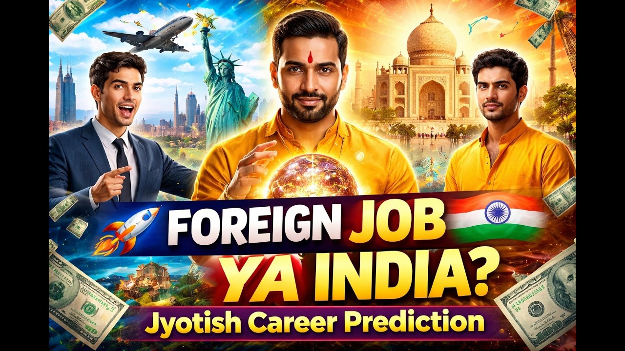 🚀 Foreign Job Ya India? Jyotish Career Prediction 🌍