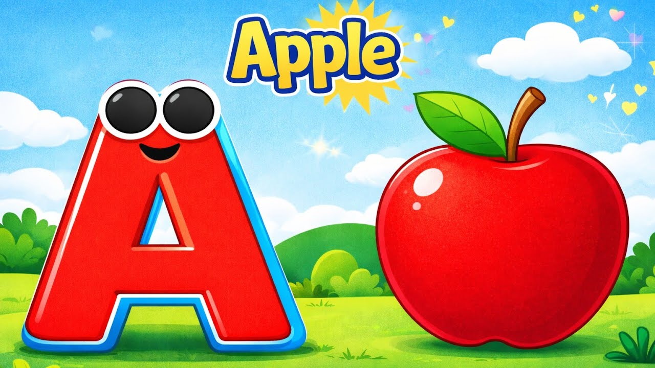 A for apple| abc song| phonics song| nursery rhymes| kids song| @BABYFUN-rhymes-tales #abcdrhymes  