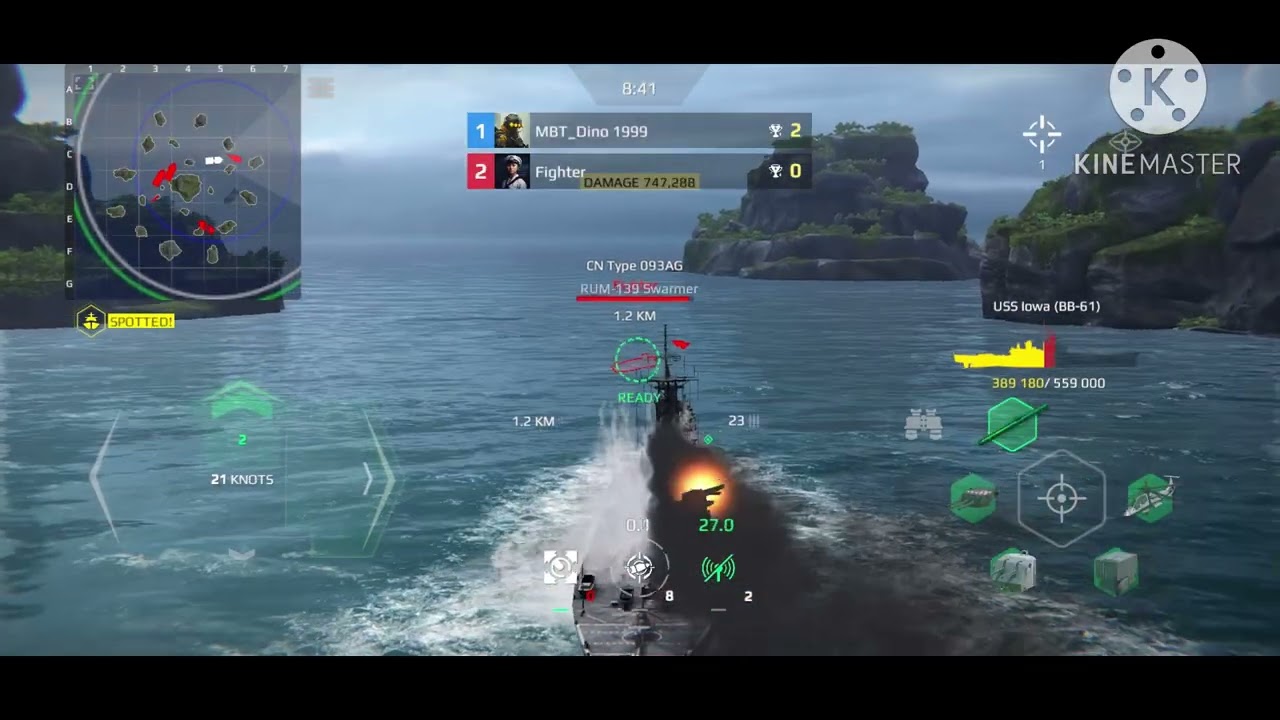 Modern Warships: Naval Battles - USS Iowa 2,456,986 DMG 5 Kills