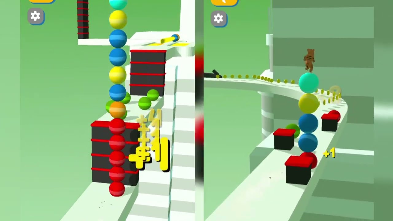 2048 | ball run 2048 ball run Infinity Stack Rider vs Reverse #cutiepie22yt