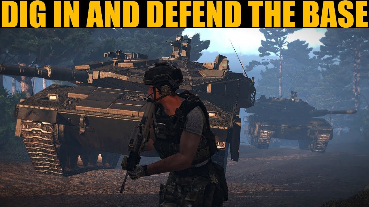 Base Defence Mission Against Ridiculously Large Force | Arma 3
