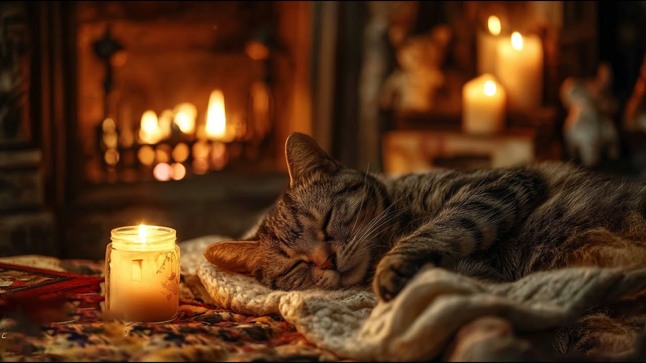3 Hour Of Music For Cat to Fall Into Deep Sleep🐈Stress Relief♬ Heal Stress For Cat Soothing Piano