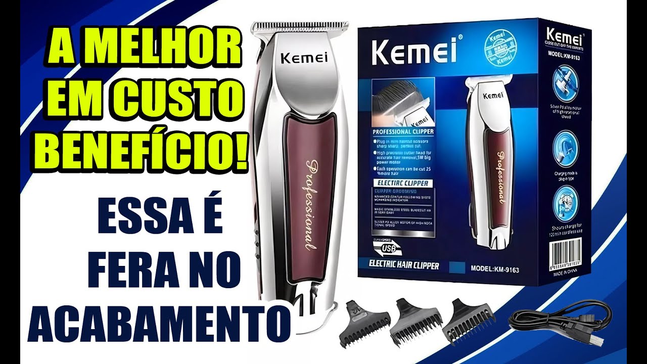 Kemei KM-9163 é Boa? Review Completo da Maquininha de Cortar Cabelo!