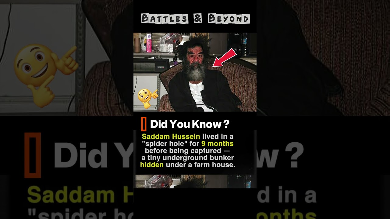Saddam Hussein Spent 9 Months Hiding In A Spider Hole #history #facts